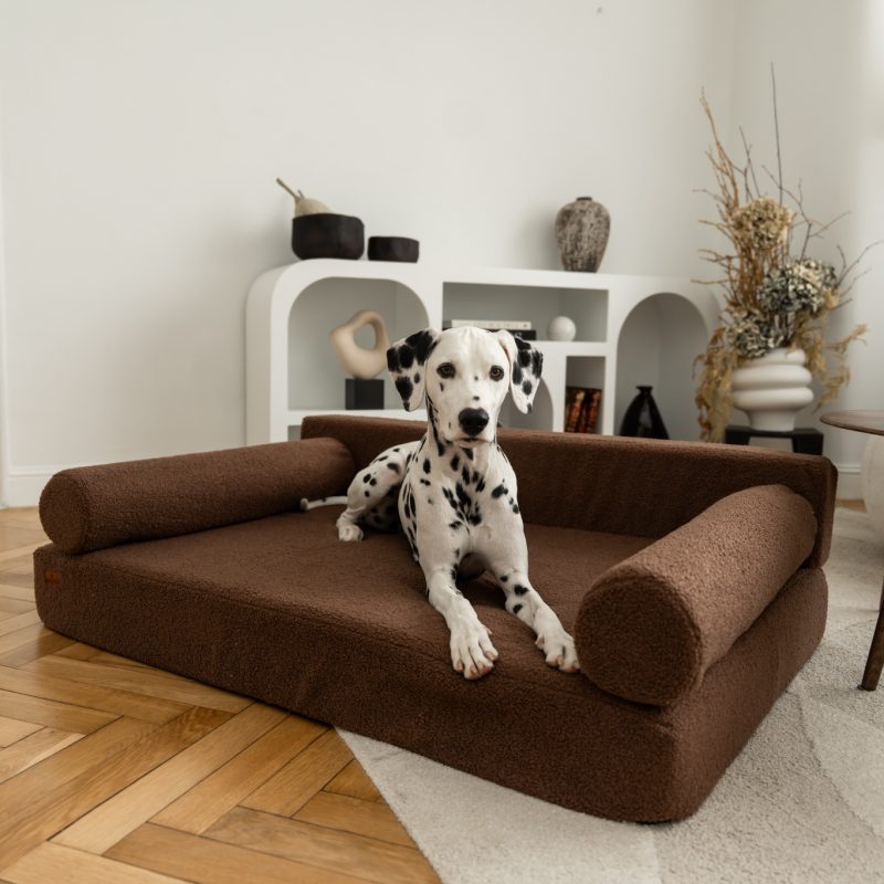 Legowisko boucle brown L